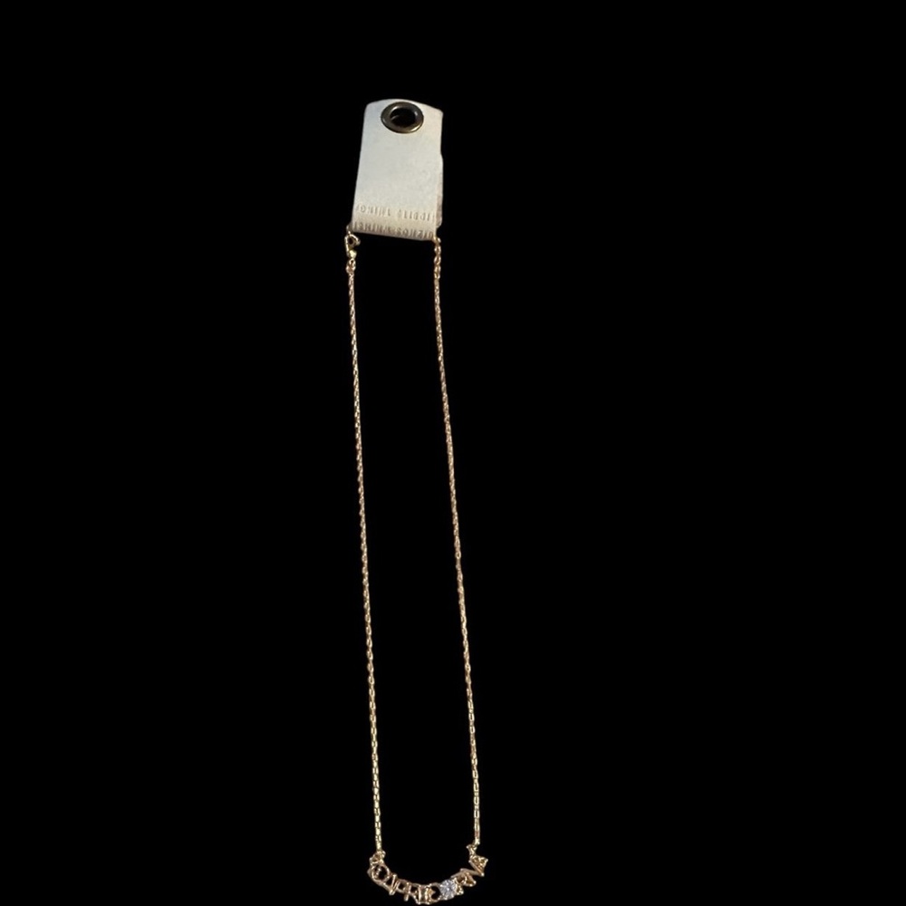 New, Anthropologie Touch of Sparkle Zodiac Necklace-Capricorn.